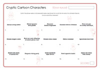 Cryptic Cartoon Characters Cryptic Cartoon Characters